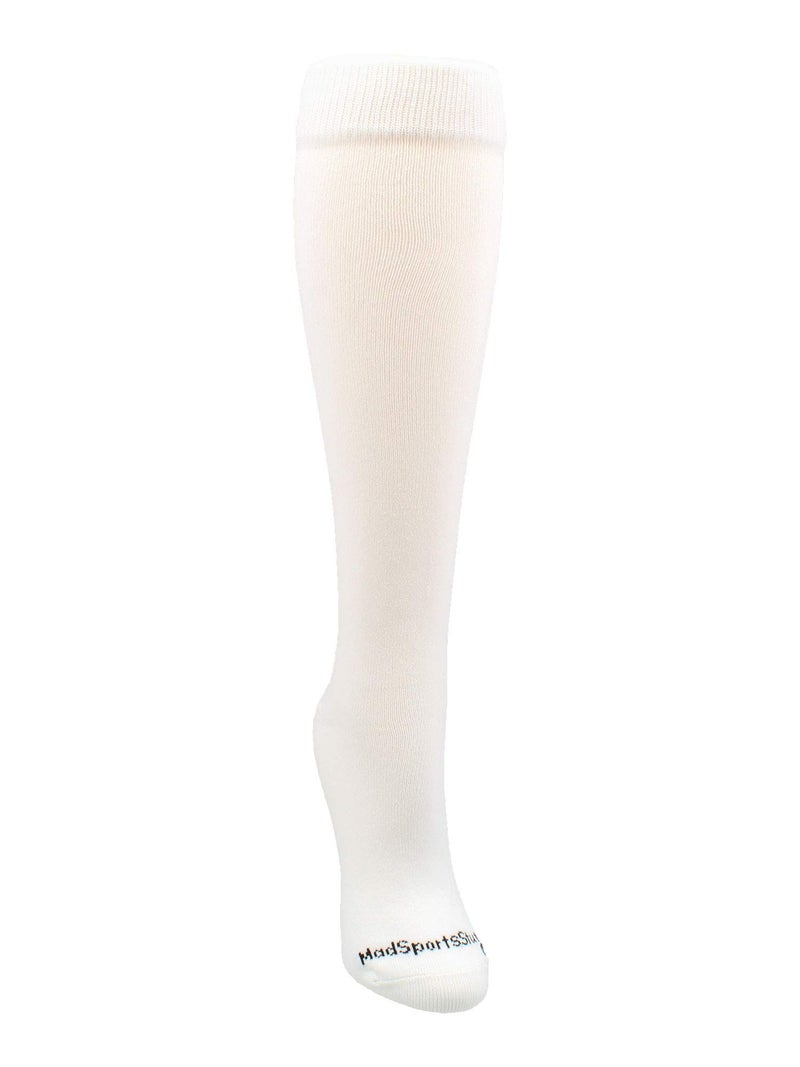 MadSportsStuff Softball Socks with Stitches Over the Calf (White/Red, Small) - Image 2